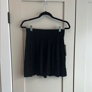 Zara High Waist Black Shorts Relaxed Fit